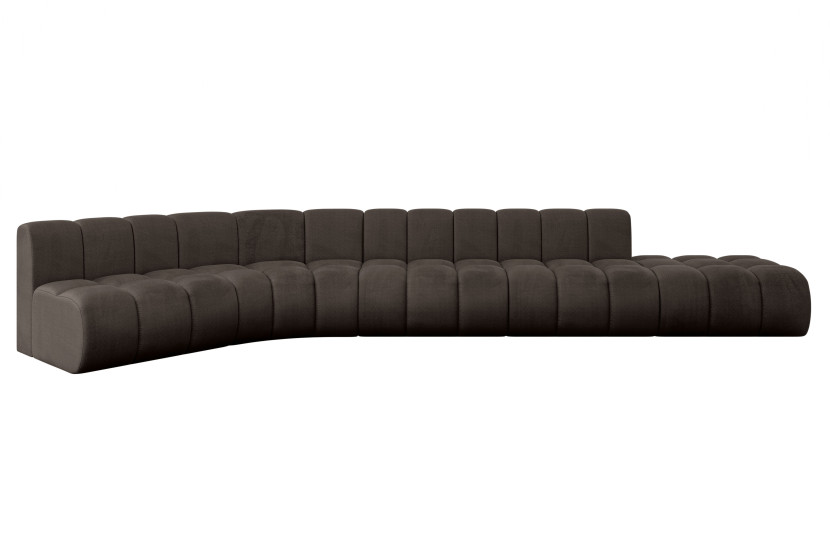Narożnik lewostronny modułowy Brilo-L2 - 471x174x70 cm Brązowy 758869