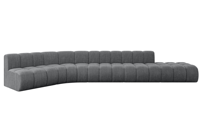 Narożnik lewostronny modułowy Brilo-L2 - 471x174x70 cm Grafitowy 758721