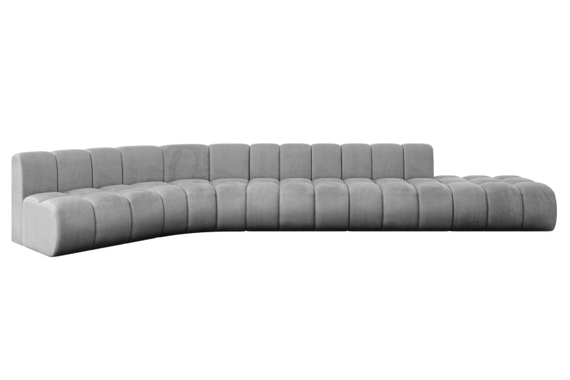 Narożnik lewostronny modułowy Brilo-L2 - 471x174x70 cm Jasny szary 758904