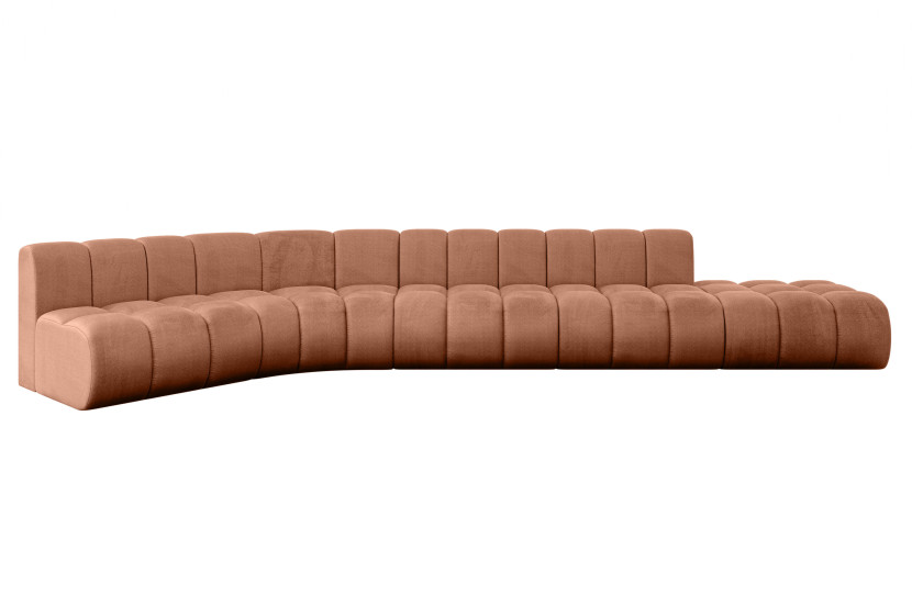 Narożnik lewostronny modułowy Brilo-L2 - 471x174x70 cm Morelowy 758884