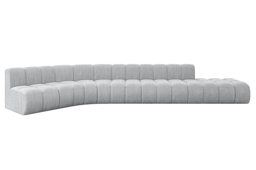 Narożnik lewostronny modułowy Brilo-L2 - 471x174x70 cm Szary 758531