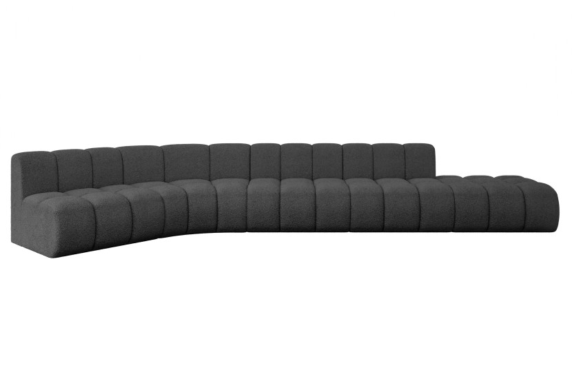 Narożnik lewostronny modułowy Brilo-L2 - 471x174x70 cm Szary 758423