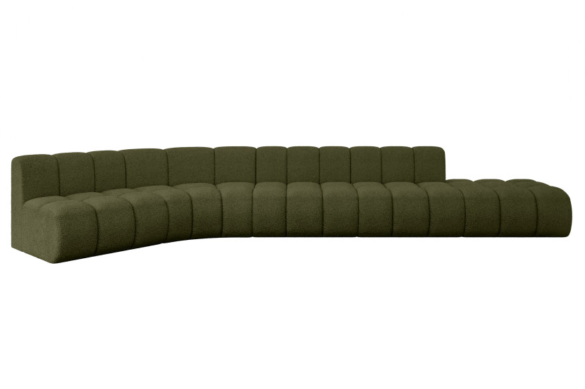 Narożnik lewostronny modułowy Brilo-L2 - 471x174x70 cm Zielony 758499