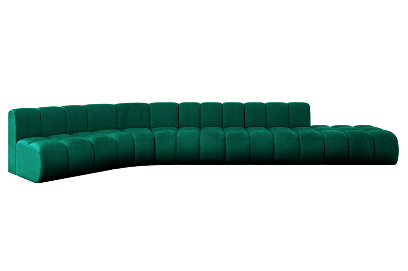 Narożnik lewostronny modułowy Brilo-L2 - 471x174x70 cm Zielony 758871