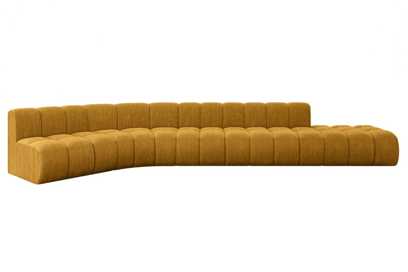 Narożnik lewostronny modułowy Brilo-L2 - 471x174x70 cm Żółty 758867