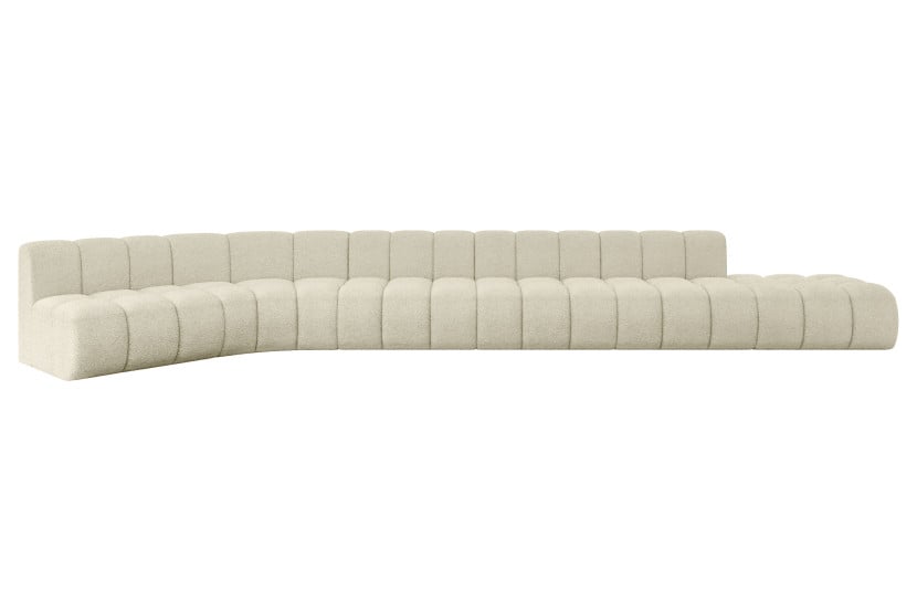 Narożnik lewostronny modułowy Brilo-L3 - 562x174x70 cm Beżowy 758306
