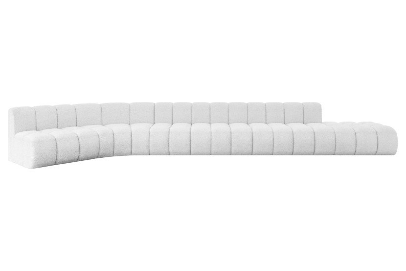 Narożnik lewostronny modułowy Brilo-L3 - 562x174x70 cm Biały 758557