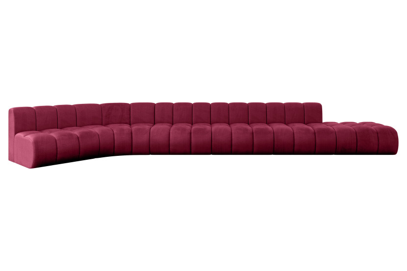 Narożnik lewostronny modułowy Brilo-L3 - 562x174x70 cm Bordowy 758645
