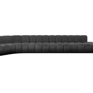 Narożnik lewostronny modułowy Brilo-L3 – 562x174x70 cm Czarny 758771 Narożnik lewostronny modułowy Brilo-L3 – 562x174x70 cm Czarny 758771