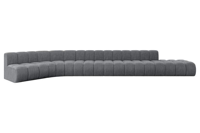 Narożnik lewostronny modułowy Brilo-L3 - 562x174x70 cm Grafitowy 758820