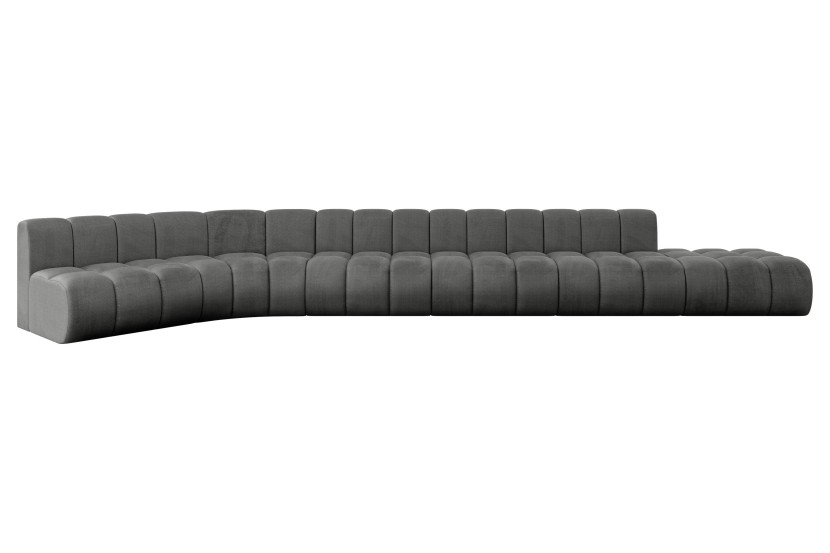 Narożnik lewostronny modułowy Brilo-L3 - 562x174x70 cm Grafitowy 758747