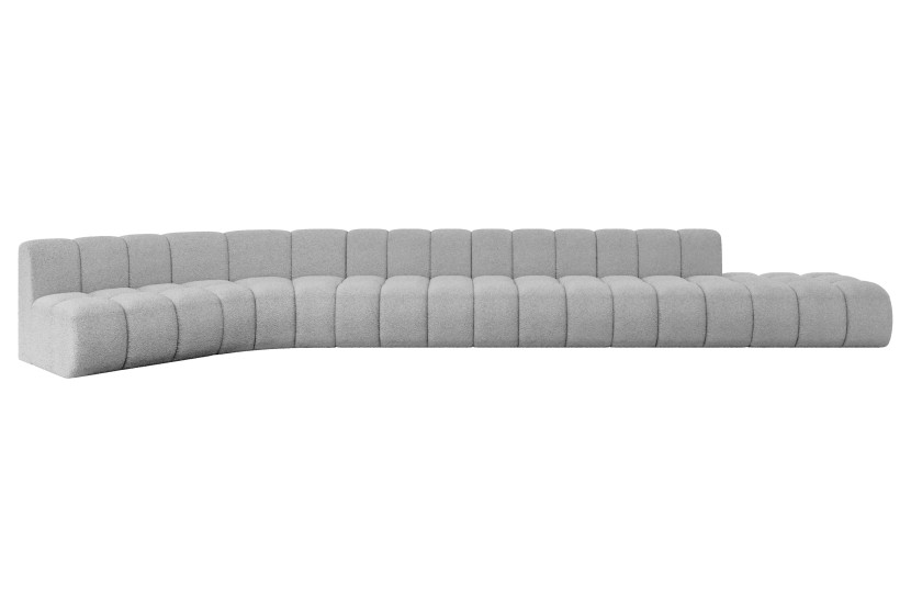 Narożnik lewostronny modułowy Brilo-L3 - 562x174x70 cm Jasny szary 758648