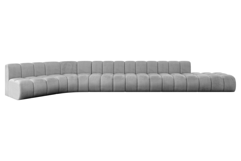 Narożnik lewostronny modułowy Brilo-L3 - 562x174x70 cm Jasny szary 758524