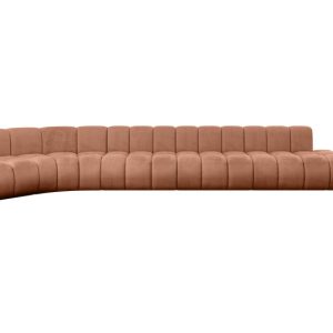 Narożnik lewostronny modułowy Brilo-L3 – 562x174x70 cm Morelowy 758321 Narożnik lewostronny modułowy Brilo-L3 – 562x174x70 cm Morelowy 758321