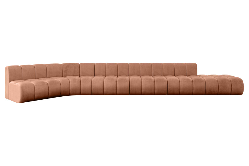 Narożnik lewostronny modułowy Brilo-L3 - 562x174x70 cm Morelowy 758321