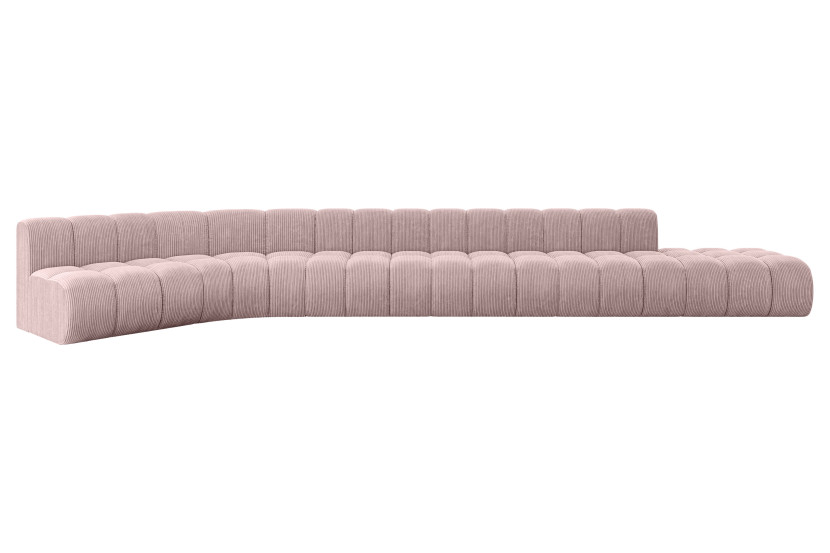 Narożnik lewostronny modułowy Brilo-L3 - 562x174x70 cm Różowy 758588