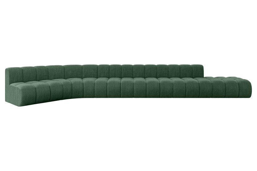 Narożnik lewostronny modułowy Brilo-L3 - 562x174x70 cm Zielony 758240