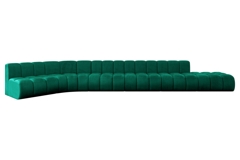 Narożnik lewostronny modułowy Brilo-L3 - 562x174x70 cm Zielony 758180