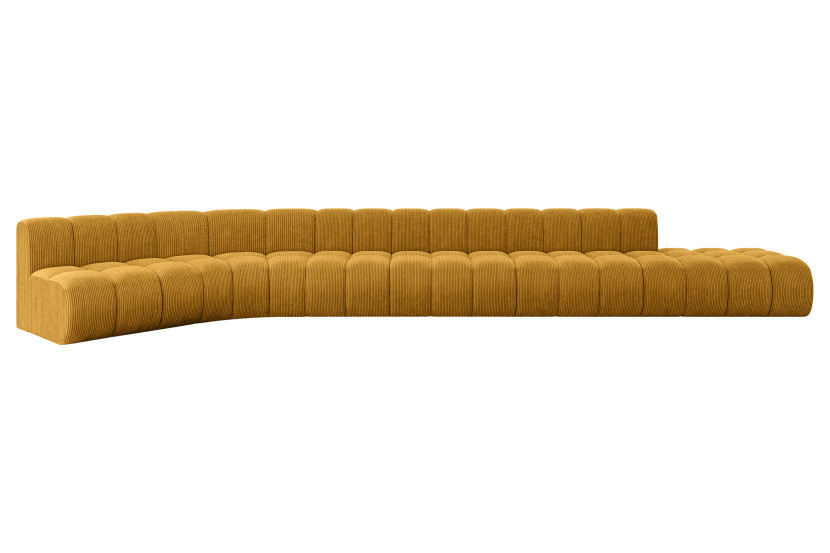Narożnik lewostronny modułowy Brilo-L3 - 562x174x70 cm Żółty 758678