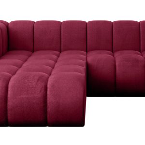 Narożnik lewostronny modułowy Darnel-L1 – 205x177x70 cm Bordowy 758145
