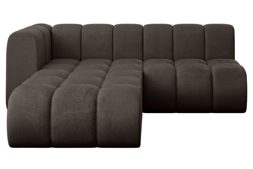 Narożnik lewostronny modułowy Darnel-L1 - 205x177x70 cm Brązowy 758504