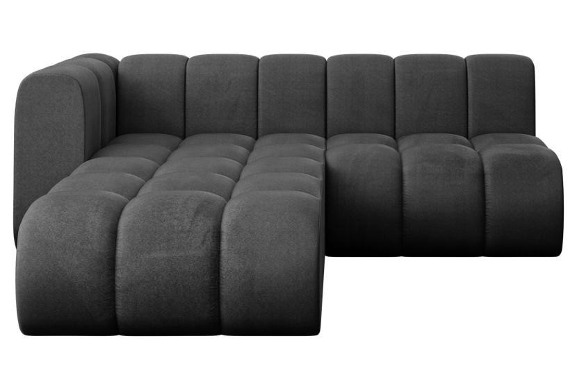 Narożnik lewostronny modułowy Darnel-L1 - 205x177x70 cm Czarny 758305