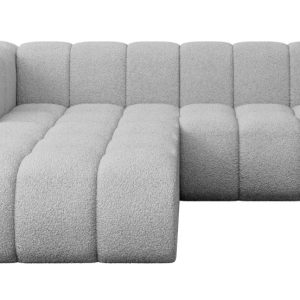 Narożnik lewostronny modułowy Darnel-L1 – 205x177x70 cm Jasny szary 758224