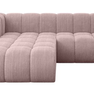 Narożnik lewostronny modułowy Darnel-L1 – 205x177x70 cm Różowy 758706
