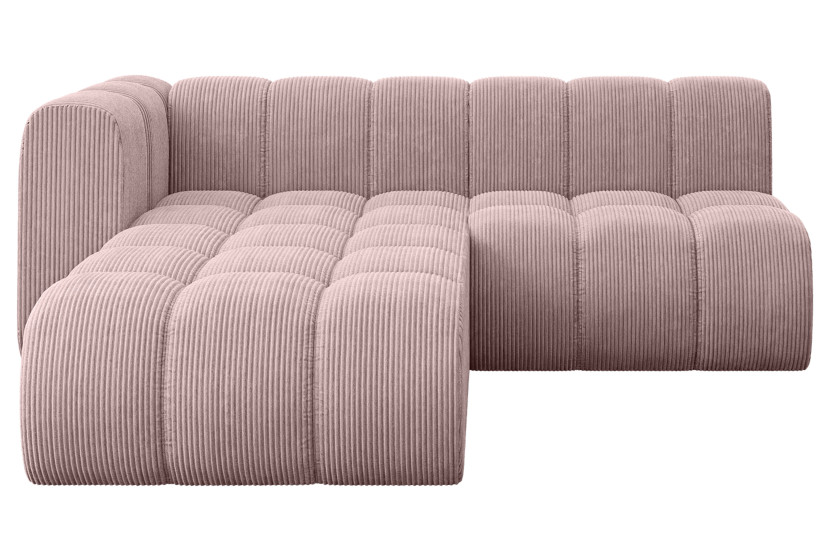 Narożnik lewostronny modułowy Darnel-L1 - 205x177x70 cm Różowy 758706