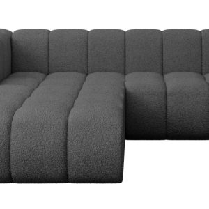 Narożnik lewostronny modułowy Darnel-L1 – 205x177x70 cm Szary 758411