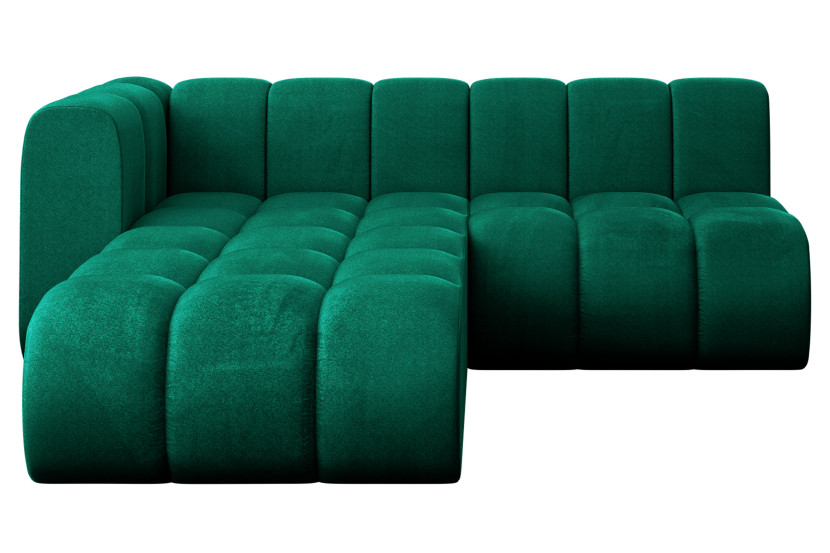 Narożnik lewostronny modułowy Darnel-L1 - 205x177x70 cm Zielony 758330