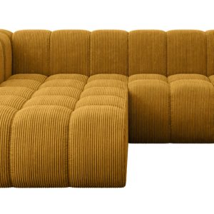 Narożnik lewostronny modułowy Darnel-L1 – 205x177x70 cm Żółty 758261