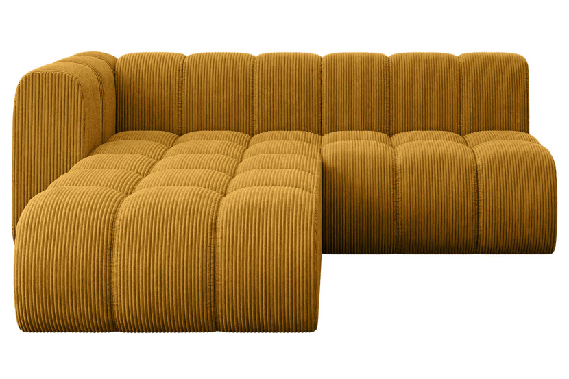 Narożnik lewostronny modułowy Darnel-L1 - 205x177x70 cm Żółty 758261