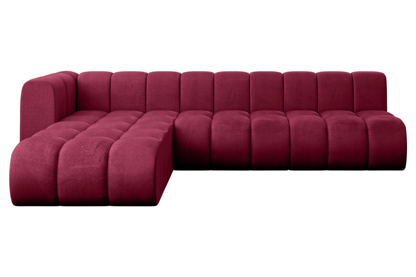 Narożnik lewostronny modułowy Darnel-L2 - 296x177x70 cm Bordowy 758157