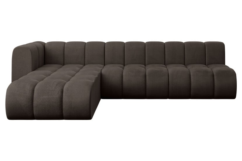 Narożnik lewostronny modułowy Darnel-L2 - 296x177x70 cm Brązowy 758465