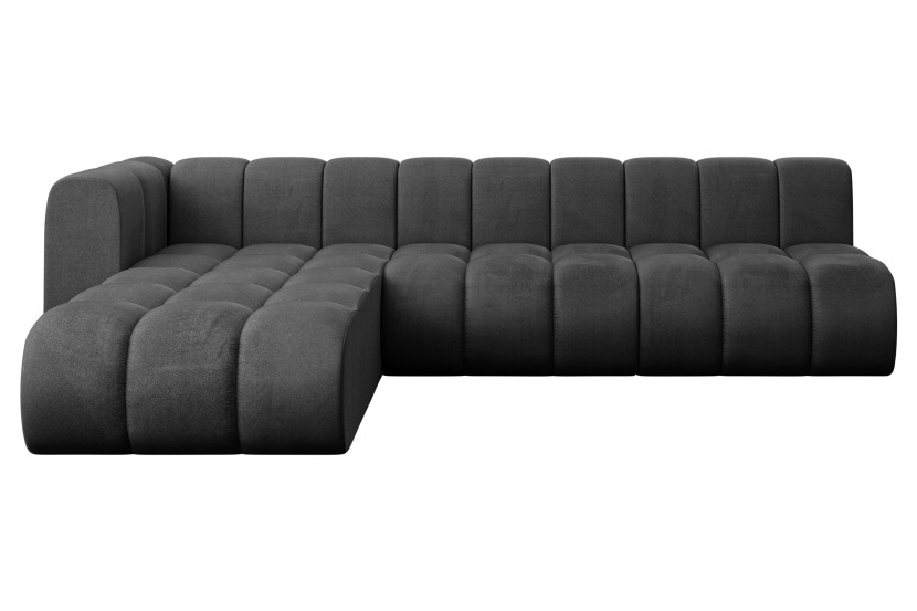 Narożnik lewostronny modułowy Darnel-L2 - 296x177x70 cm Czarny 758323