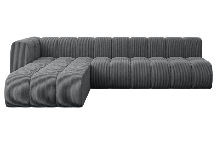 Narożnik lewostronny modułowy Darnel-L2 - 296x177x70 cm Grafitowy 758775