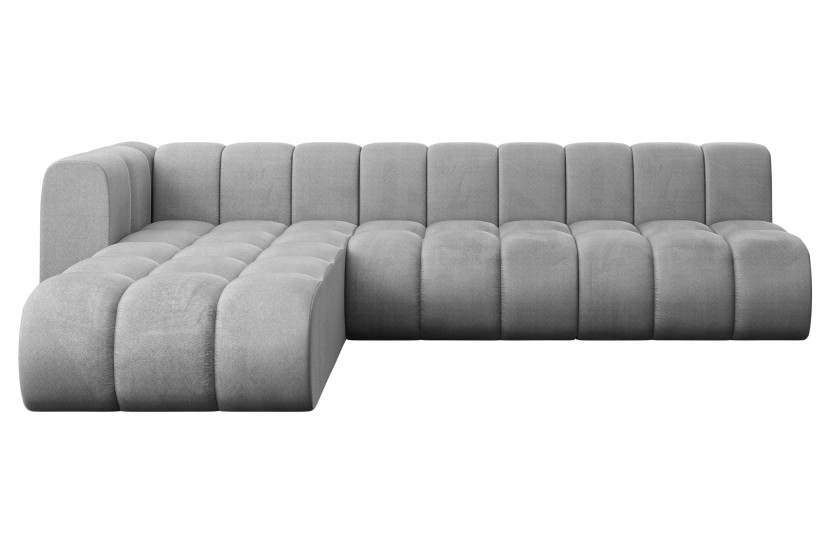 Narożnik lewostronny modułowy Darnel-L2 - 296x177x70 cm Jasny szary 758352