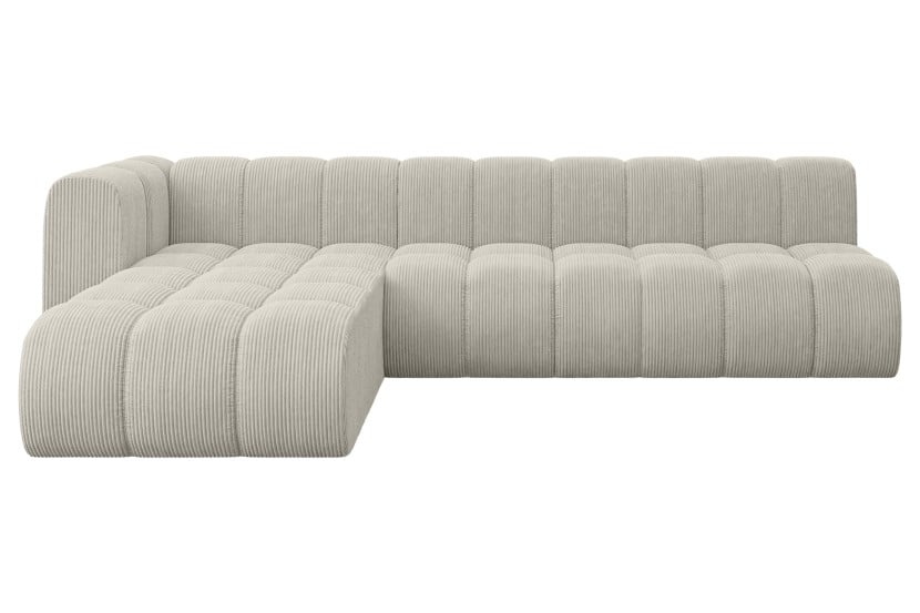 Narożnik lewostronny modułowy Darnel-L2 - 296x177x70 cm Kremowy 758598