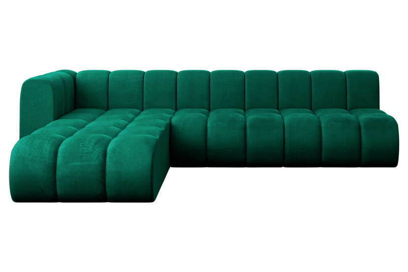 Narożnik lewostronny modułowy Darnel-L2 - 296x177x70 cm Zielony 758671