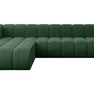 Narożnik lewostronny modułowy Darnel-L2 – 296x177x70 cm Zielony 758132
