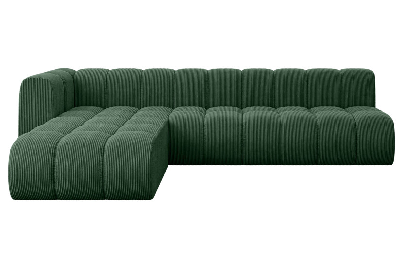 Narożnik lewostronny modułowy Darnel-L2 - 296x177x70 cm Zielony 758132