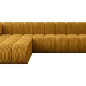 Narożnik lewostronny modułowy Darnel-L2 – 296x177x70 cm Żółty 758549