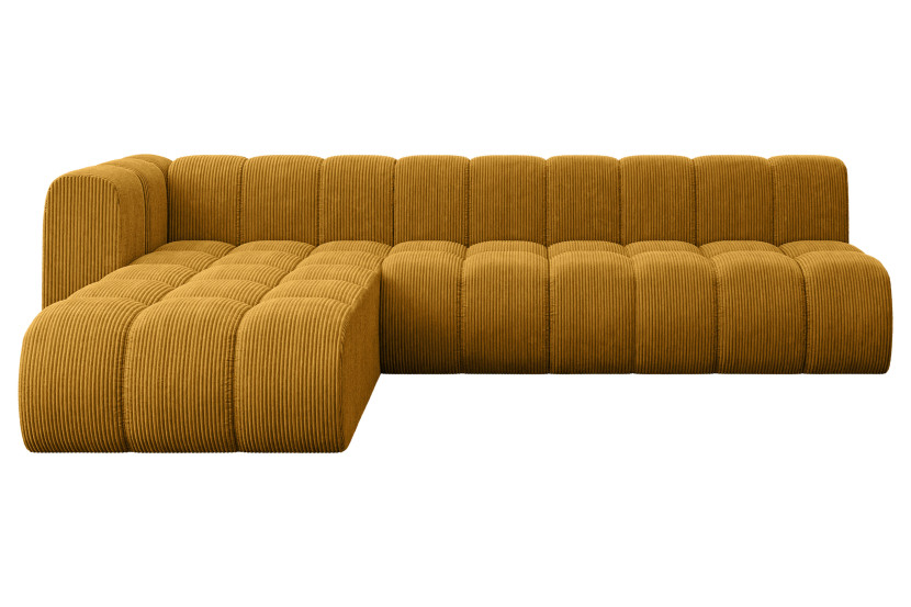 Narożnik lewostronny modułowy Darnel-L2 - 296x177x70 cm Żółty 758549