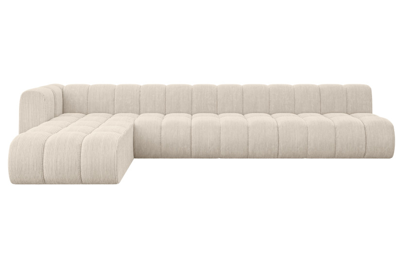Narożnik lewostronny modułowy Darnel-L3 - 387x177x70 cm Beżowy 758773