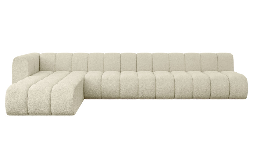 Narożnik lewostronny modułowy Darnel-L3 - 387x177x70 cm Beżowy 758812