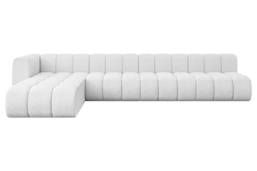 Narożnik lewostronny modułowy Darnel-L3 - 387x177x70 cm Biały 758326
