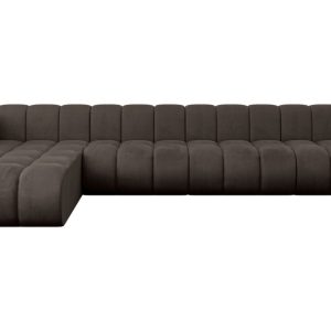 Narożnik lewostronny modułowy Darnel-L3 – 387x177x70 cm Brązowy 758612