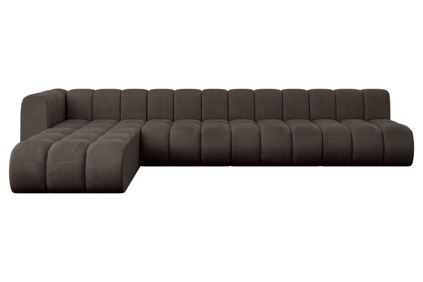 Narożnik lewostronny modułowy Darnel-L3 - 387x177x70 cm Brązowy 758612