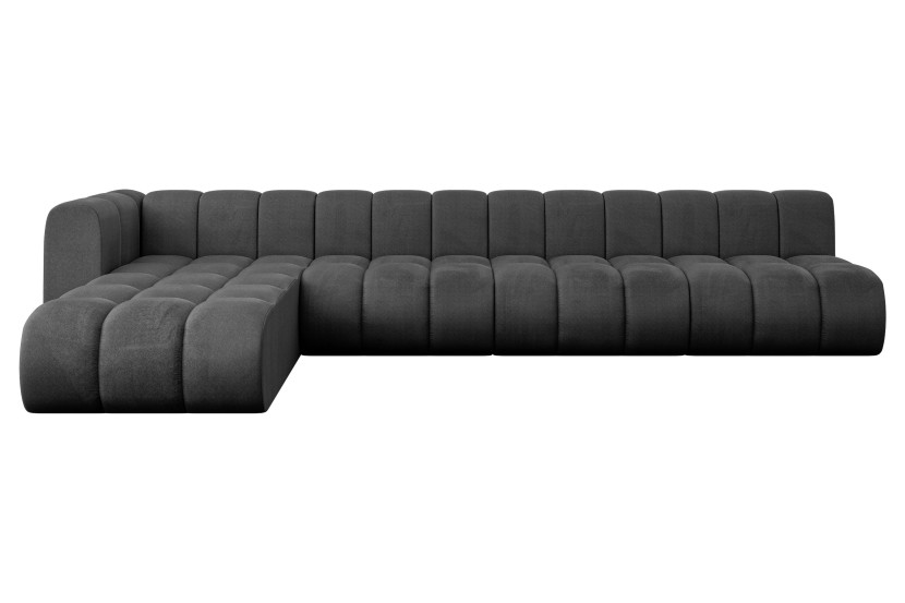 Narożnik lewostronny modułowy Darnel-L3 - 387x177x70 cm Czarny 758249